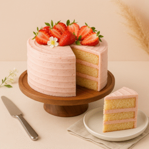 Elegant Strawberry Cake