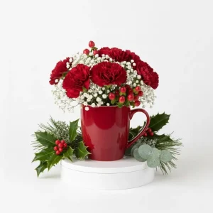 Red Christmas Mug Arrangement