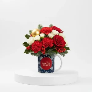 Winter Wishes Christmas Mug Arrangement