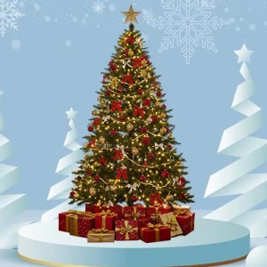 5ft Fresh Christmas Tree – With Stand
